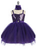 Tutu Sequin Knee Length Flower Girl Dress With Bow